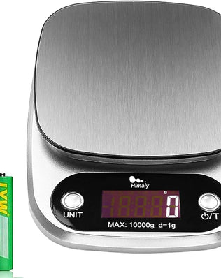 Problems Solved digital kitchen scale with 22lb/10kg capacity, electronic food baking scale with precise 1g measurement and multifunction display.