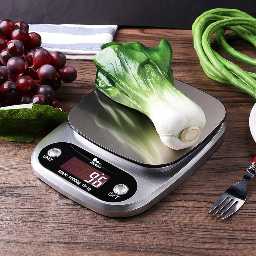 Problems Solved digital kitchen weighing scale showing a 22lb capacity, multifunction electronic food and baking scale with digital display