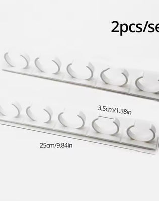 2pcs Grey Plastic Kitchen Jar Rack Wall-Mounted Adhesive - Problems Solved