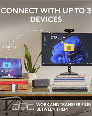 Logitech MX Anywhere 3S compact wireless mouse with fast scrolling and 8K DPI on various surfaces, shown in the image.