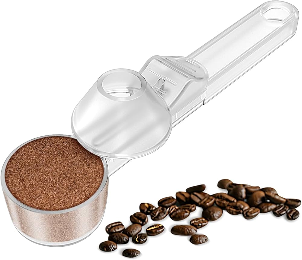 Coffee Scoop & Funnel for Reusable Cup Refillable Coffee Pods, Coffee Measuring