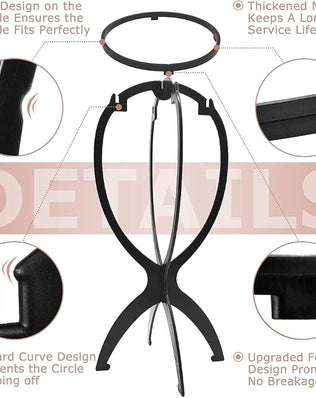 Wig Stand, Wig Head for Short Wigs, 2 Pack