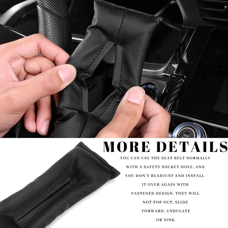 2 Piece Car Seat Gap Plug, Car Seat Gap Filler, Gap Filler Car Gap, Black, 46 x 7 cm