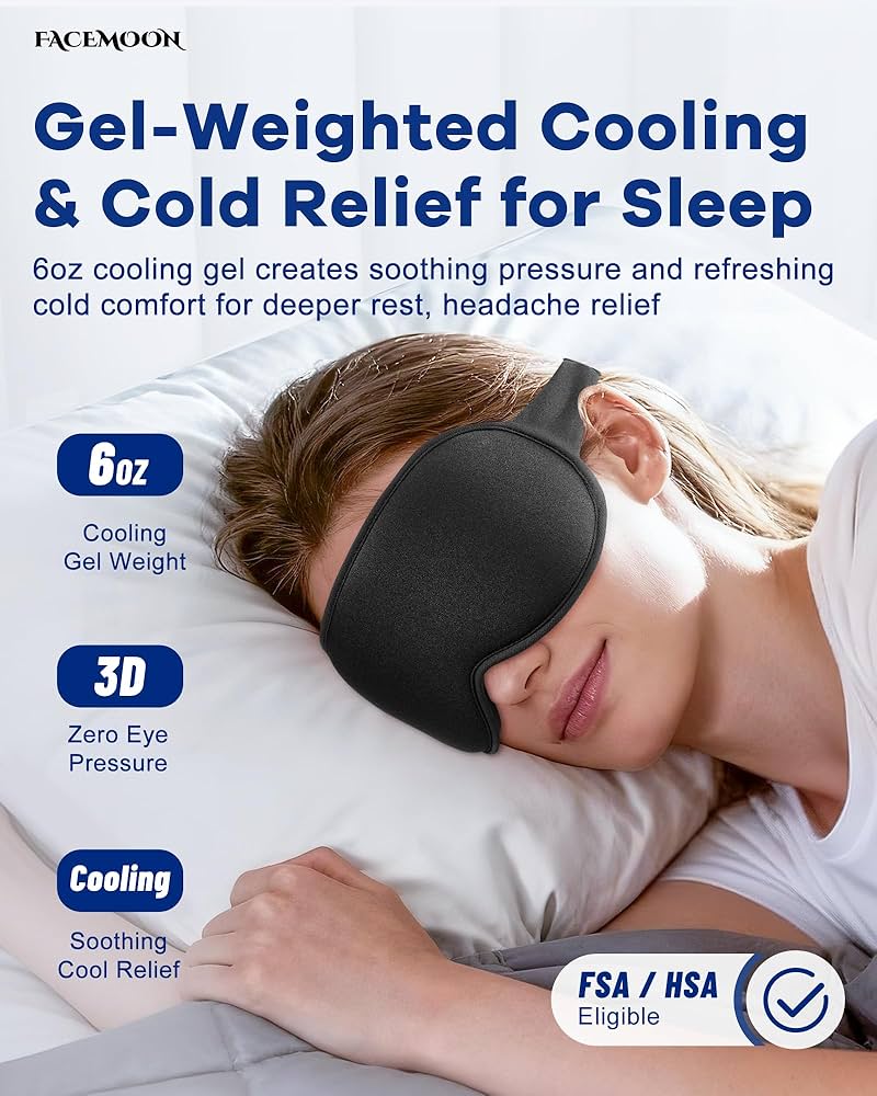 Problems Solved travel eye cover for rest, reusable blindfold for adults, comfortable sleep mask for blocking light and enhancing sleep.