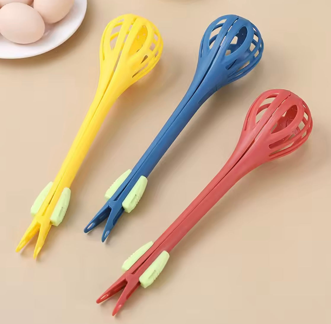 Multifunctional Egg Beater Whisk Milk Pasta Tongs Food Clips Mixer Manual Stirrer - Problems Solved