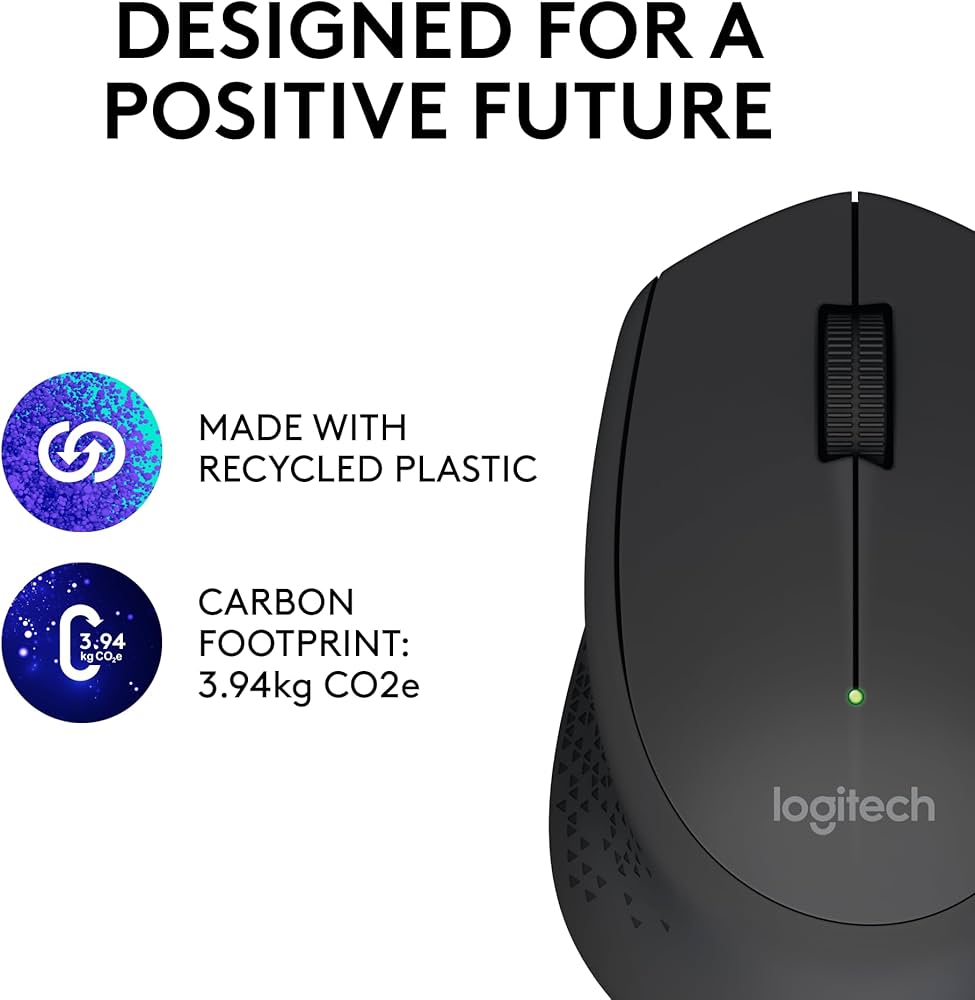 Problems Solved Logitech M280 wireless mouse with 2.4 GHz USB nano receiver and 1000 DPI optical sensor on a desk.