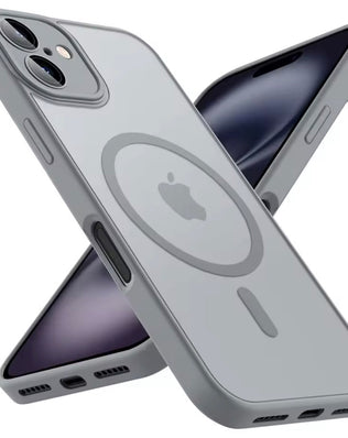Problems Solved magnetic phone case compatible with MagSafe, military-grade shockproof design, shown on a smartphone.