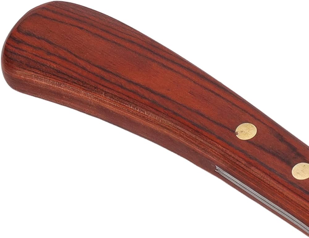 Hoof Knife, Hoof Cutting Knife with Wooden Handle, Farrier Tool for Horses