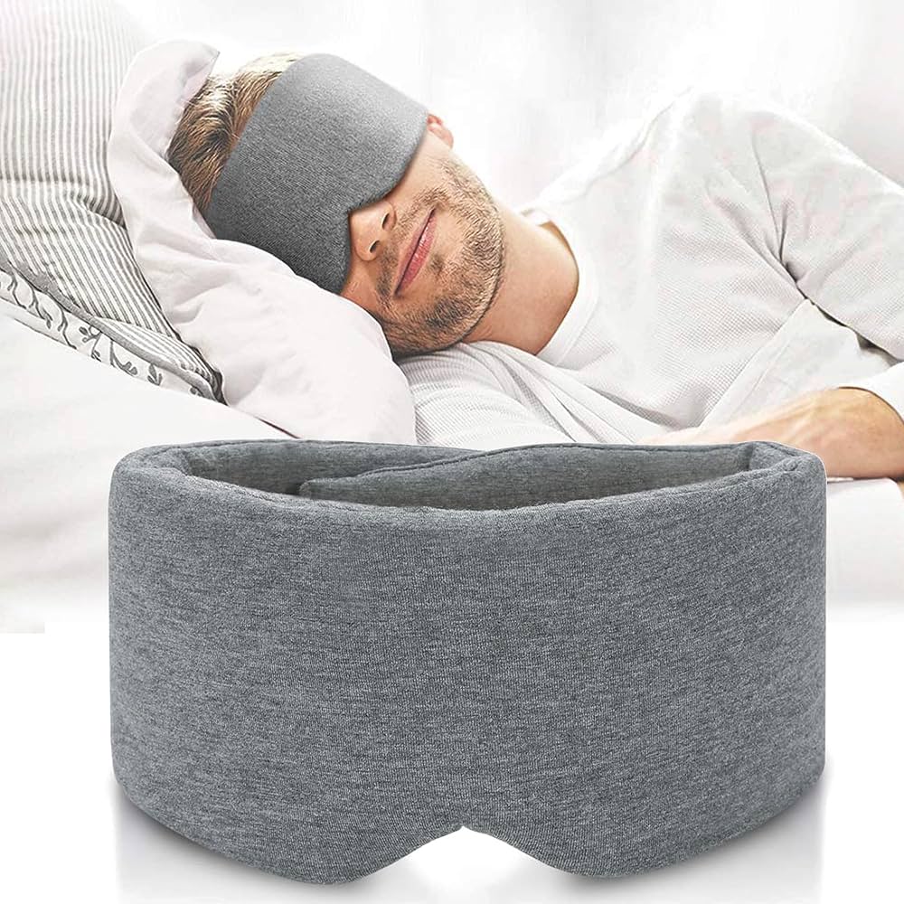 Handmade Cotton Sleep Mask, New Upgrade Light Blocking Sleeping Eye Mask Soft