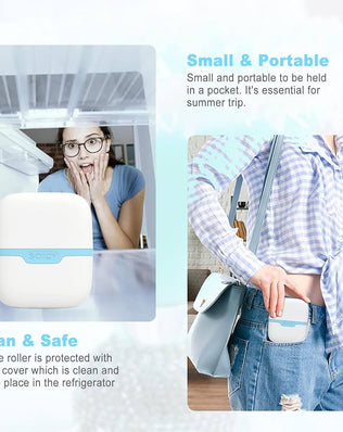 Ice Roller for Face and Eyes - 2 Roller Facial Skin Care Tools Cold Face Ice Roller Massager