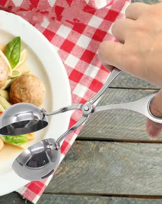 Stainless Steel Meatball Maker Spoon for Perfect Round Balls - Problems Solved