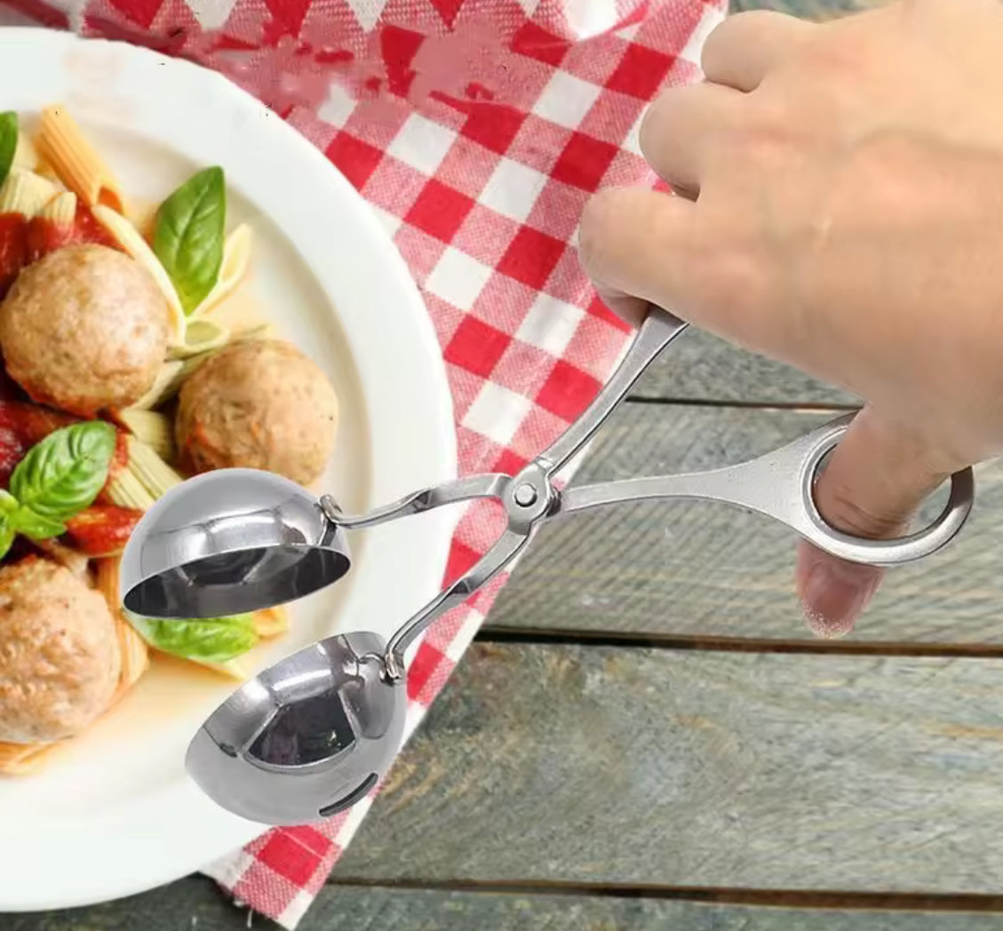 Stainless Steel Meatball Maker Spoon for Perfect Round Balls - Problems Solved