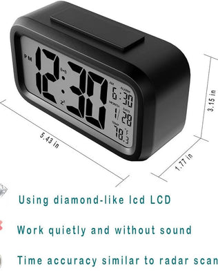 Digital Alarm Clock LED Display with Temperature Big LCD Digit Display