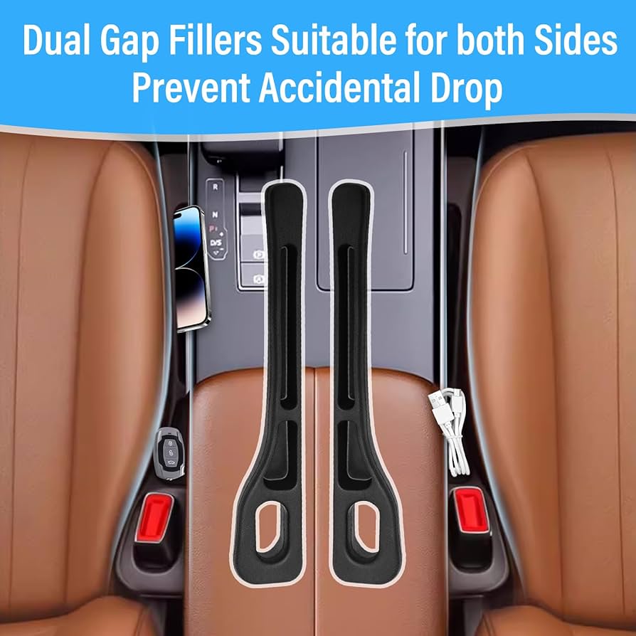 2PCS Vehicle Mounted Gap Leak Proof Filling Strip, Car Seat Gap Filler Organiser