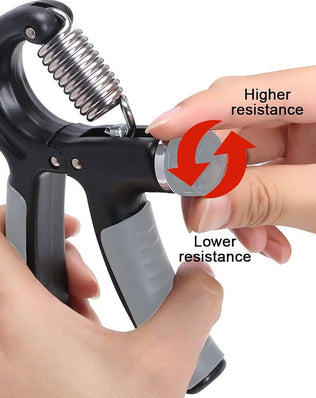 Problems Solved hand grip strengthener with adjustable tension from 5 to 60 kg, used for forearm and wrist training.