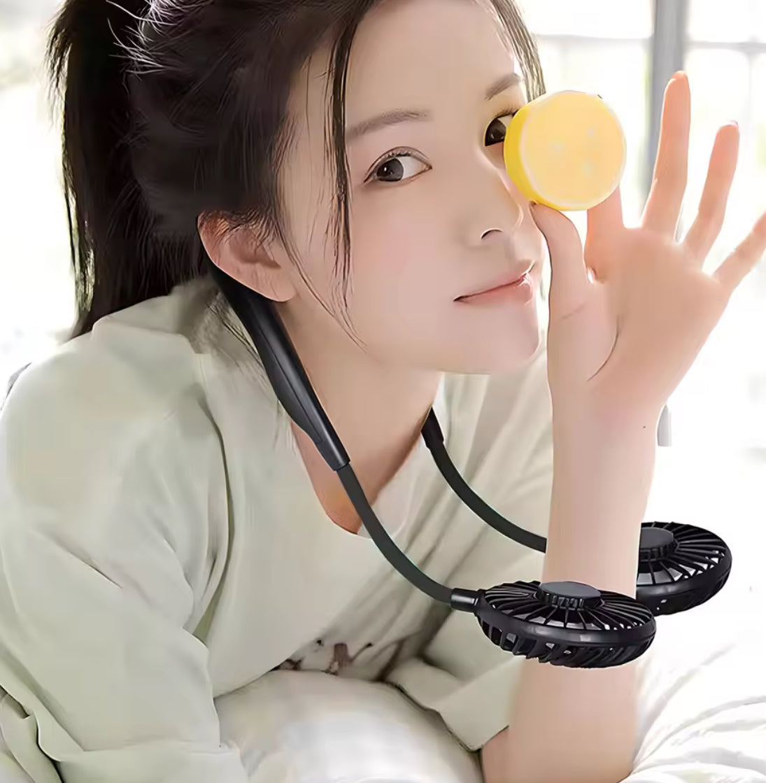 Portable Dual-Head Neck Fan with 3-Speed Adjustment - Problems Solved