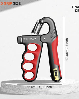 Problems Solved hand grip strengthener with automatic counter, exercise device for improving grip strength and hand endurance.