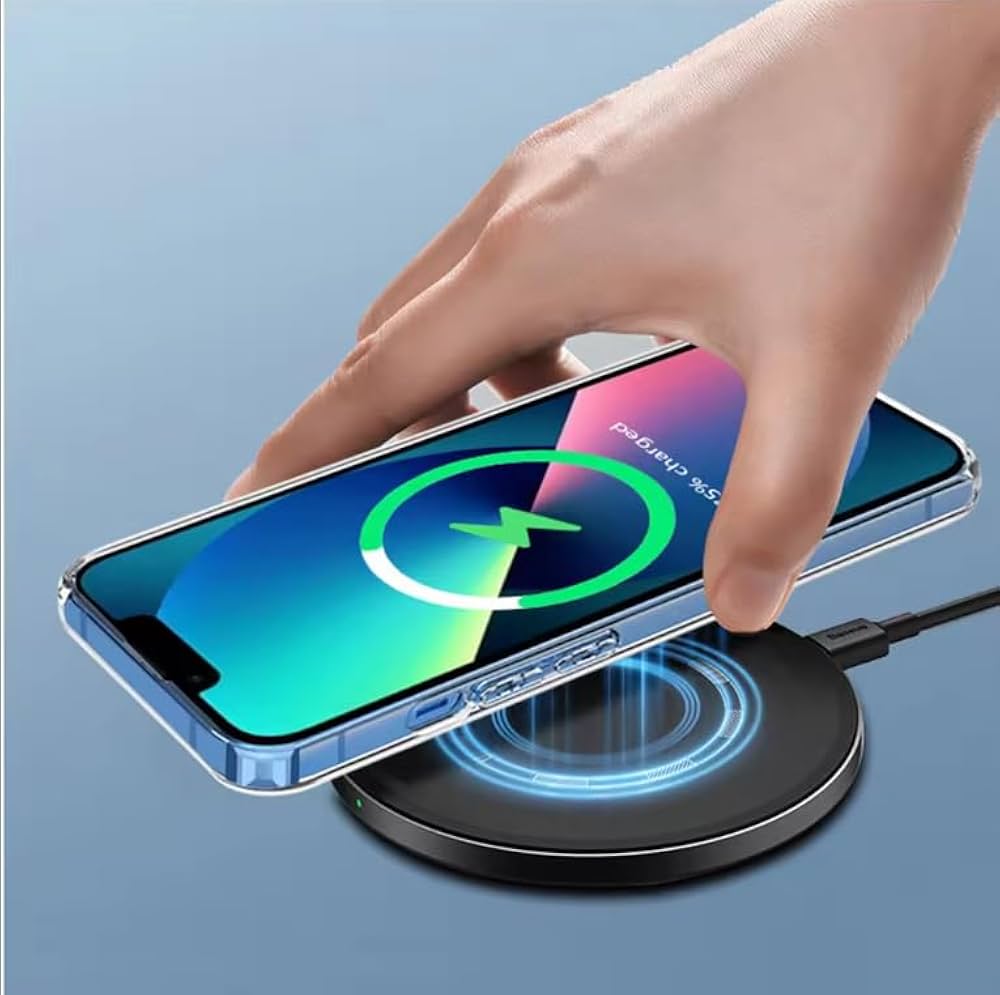 Magnetic clear case for iPhone 11 by Problems Solved, shockproof and compatible with MagSafe wireless charging.