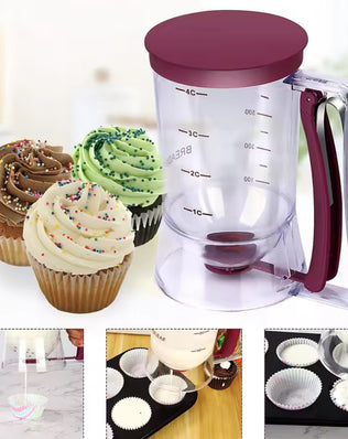 Handheld Pancake & Cupcake Batter Dispenser Measuring Cup - Problems Solved