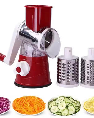 Highly Efficient and Versatile Vegetable and Fruit Slicer Grater Benchtop Drum Cutter