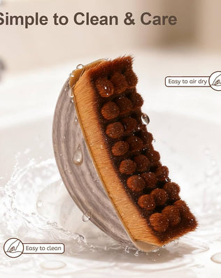 Problems Solved contour face brush for lymphatic drainage, natural makeup application, gentle massage, and skin toning.