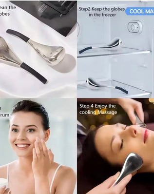 Ice Globes Facial Skin Care Tools for Women Face Eyes, Stainless Steel