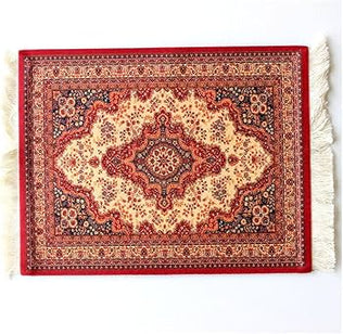 Creative mini rug mouse mat with oriental carpet pattern made of textile fabric by Problems Solved.