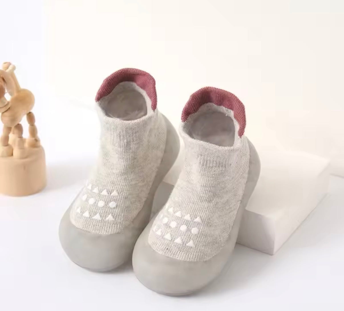 Baby Walking Sock Shoes Infant NonSlip Breathable Slippers with Soft Rubber Sole