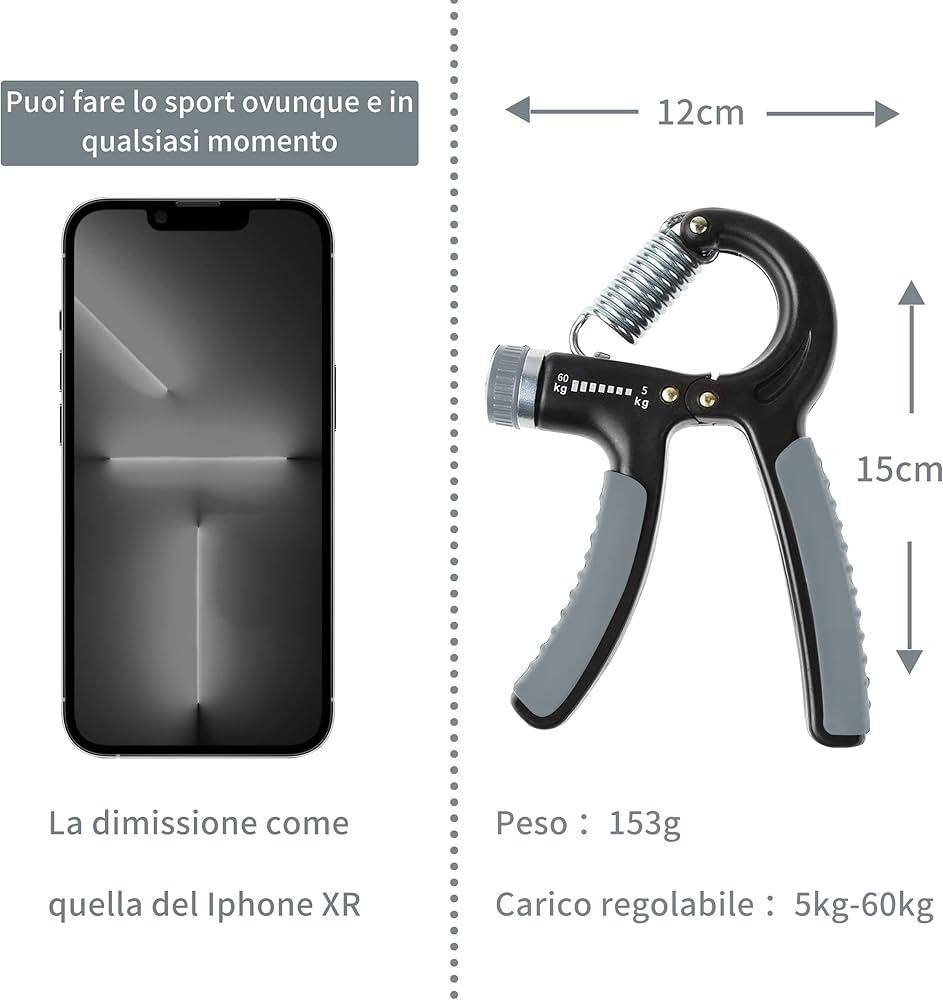 Problems Solved adjustable hand grip strengthener with 5-60 kg resistance, designed for forearm and wrist training.