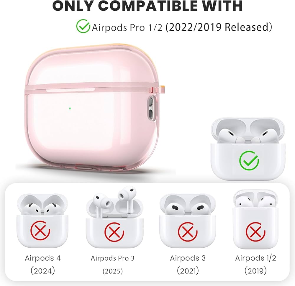 Airpods Pro 2nd/1st Generation Case, Protective AirPod Pro Cover Soft TPU