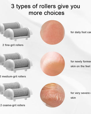 6pcs Replacement Roller Refill Heads, Pedicure Foot File Replacement Roller Refills