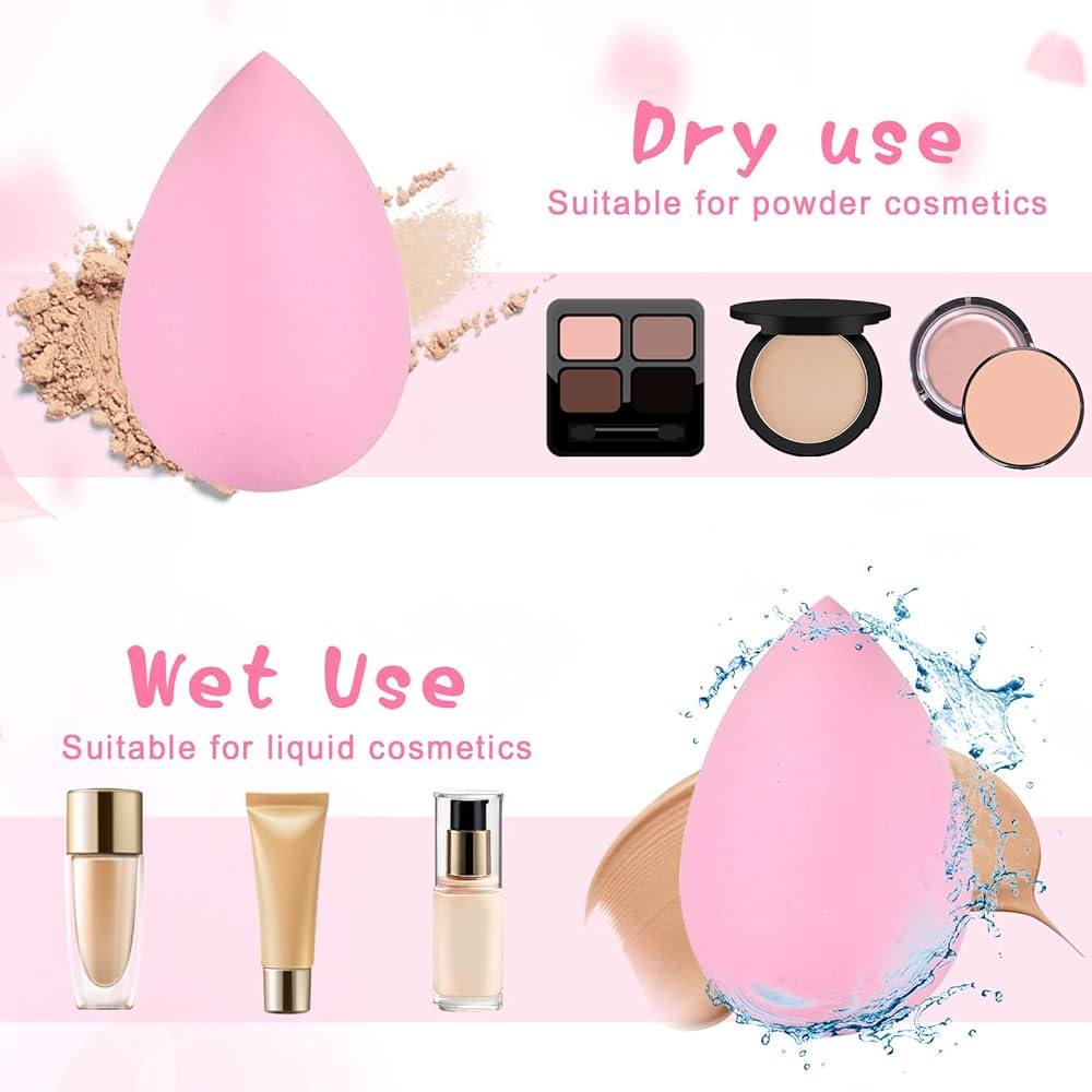 Set of 40 colorful mini beauty blenders from Problems Solved, professional makeup sponges for applying foundation and concealer.