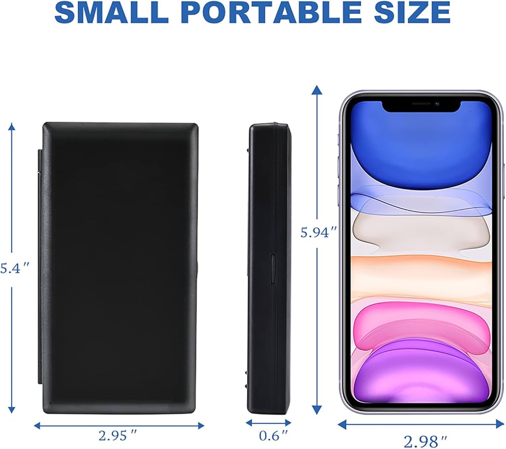 Problems Solved Mini Pocket Scale showing digital display with 0.01g to 500g capacity, compact portable digital kitchen weighing scale