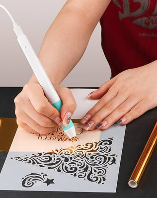 Hot Heated Foil Pens & Hot Foil Roll Set for Card Making Craft Scrapbooking Drawing Pen