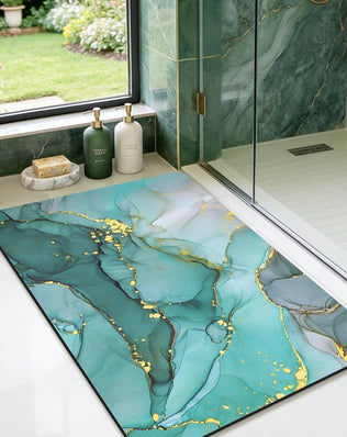 Problems Solved non-slip bath mat, 40x60 cm, quick-drying, super absorbent bathroom shower mat with textured surface.