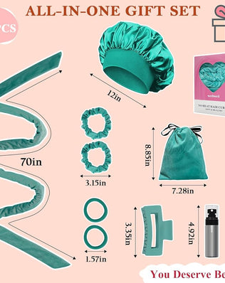 Heatless Curlers Headband, Heatless Overnight Curls Hair Curlers No Heat, 70"