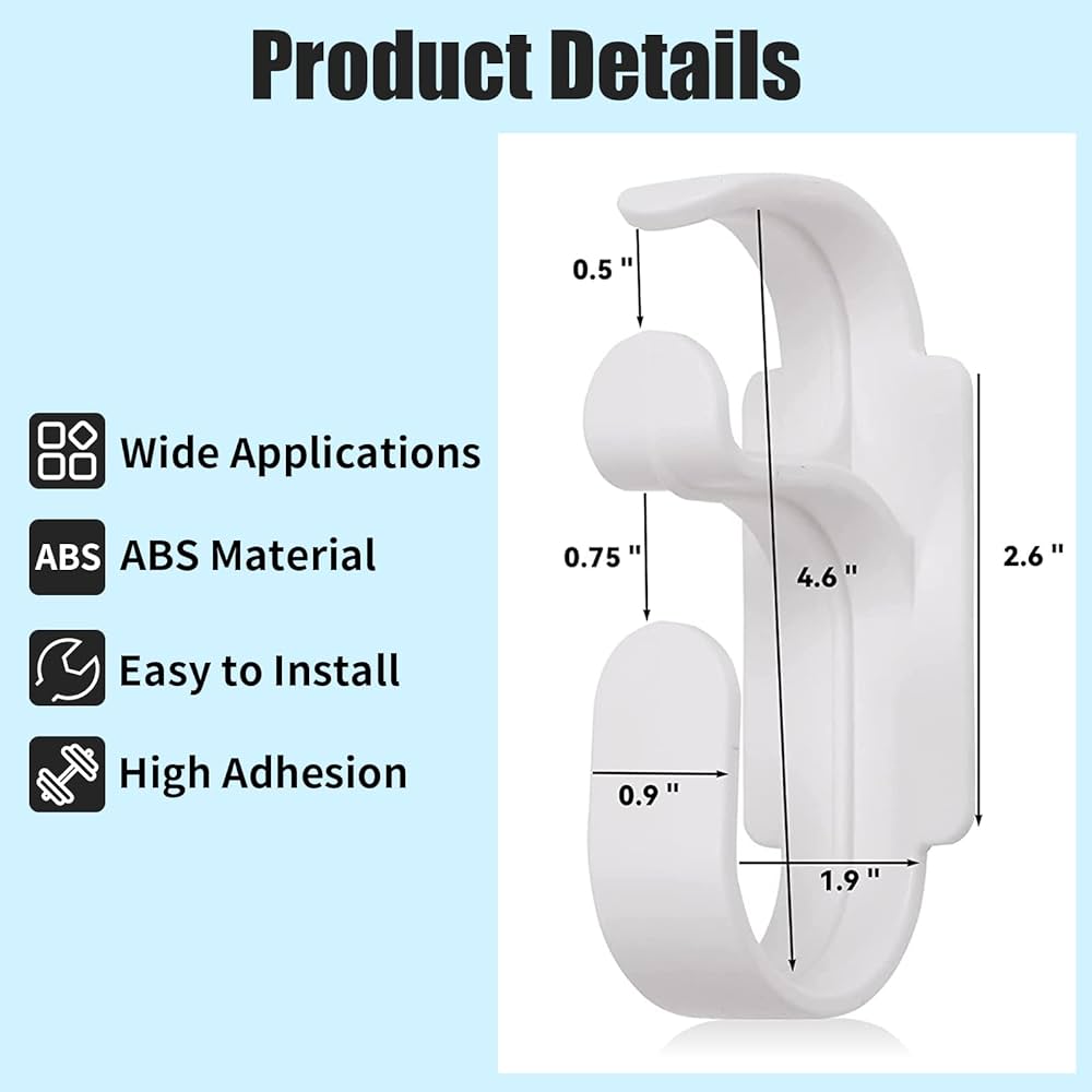 Problems Solved CPAP hose holder hanger set, durable tubing support stand system for comfortable breathing, shown hanging on a wall.