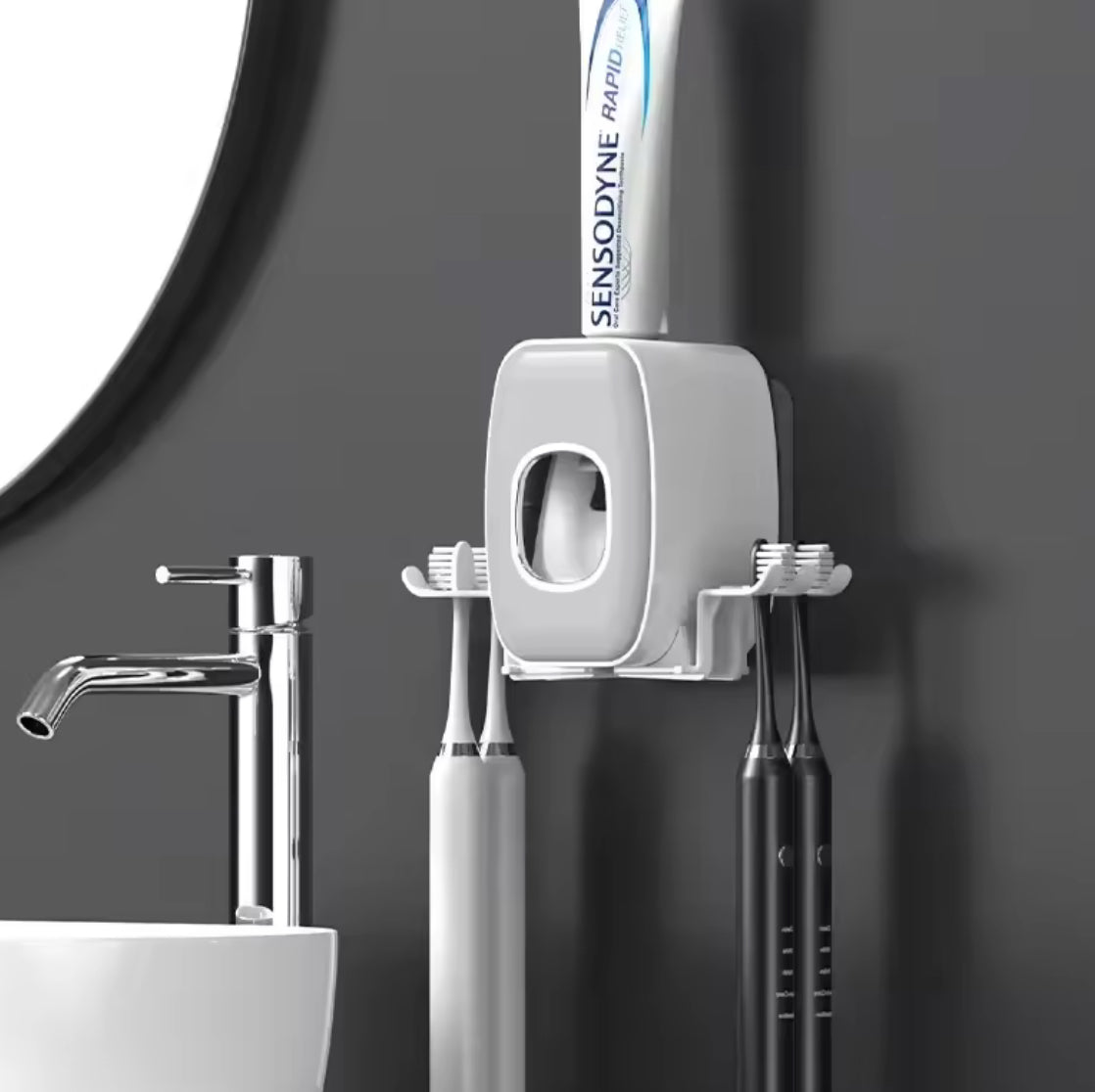 Toothbrush Holder With Cup Holder Toothpaste Dispenser Without Drilling - Problems Solved