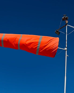 40-inch Problems Solved windsock made of durable rip-stop polyester for measuring wind direction.