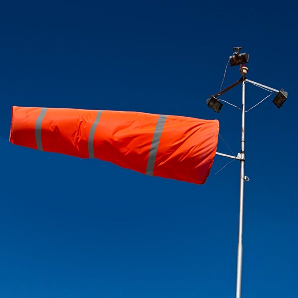 40-inch Problems Solved windsock made of durable rip-stop polyester for measuring wind direction.