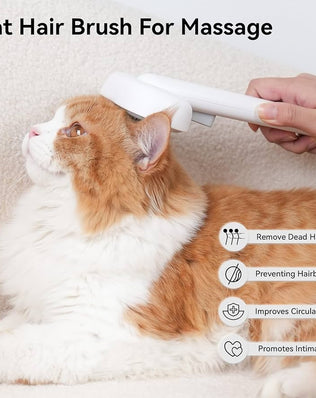 Cat Brush with Release Button, Cat Grooming Brush for Long or Semi-Short Haired Cats