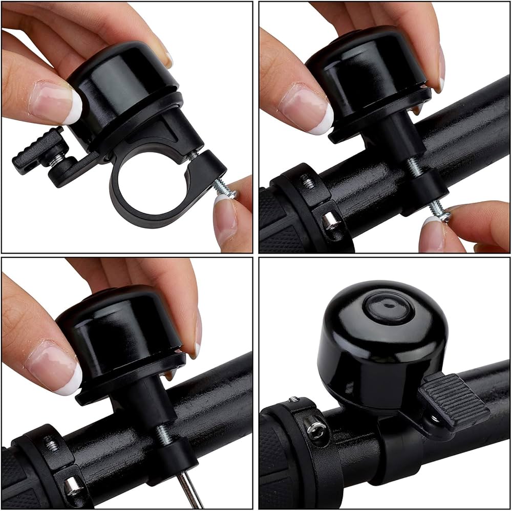 Bike Bell Bicycle Bell with Loud Crisp Clear Sound, Road and Mountain Bike Handlebar Bell