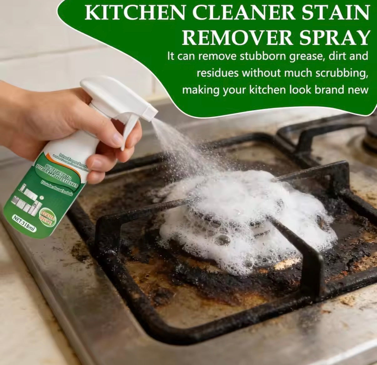 2PCS Kitchen Bath Foaming Bathroom Remover Spray Kitchen Foam Spray