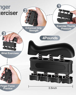Grip Strength Trainer Kits (5 Pack), Forearm Strengthener with Adjustable Resistance