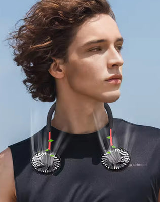Portable Dual-Head Neck Fan with 3-Speed Adjustment - Problems Solved