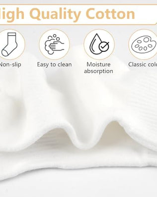 10 pairs of breathable, cushioned women's ankle socks by Problems Solved, designed for comfort and moisture-wicking.