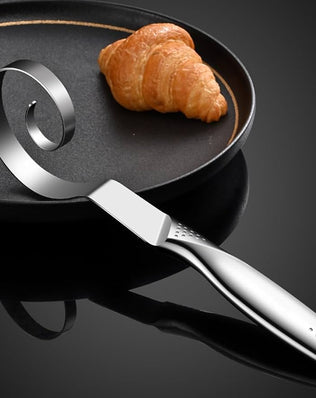 Problems Solved Danish dough whisk, stainless steel seamless wisking tool for sourdough bread baking, with a sturdy handle and wire design.