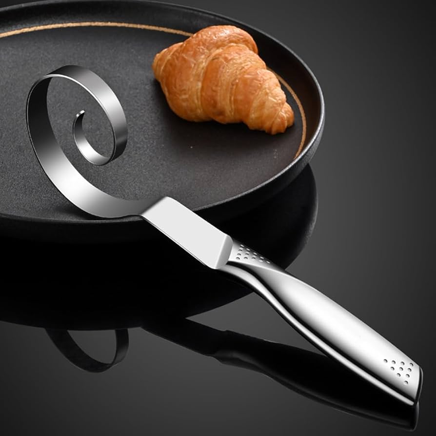 Problems Solved Danish dough whisk, stainless steel seamless wisking tool for sourdough bread baking, with a sturdy handle and wire design.