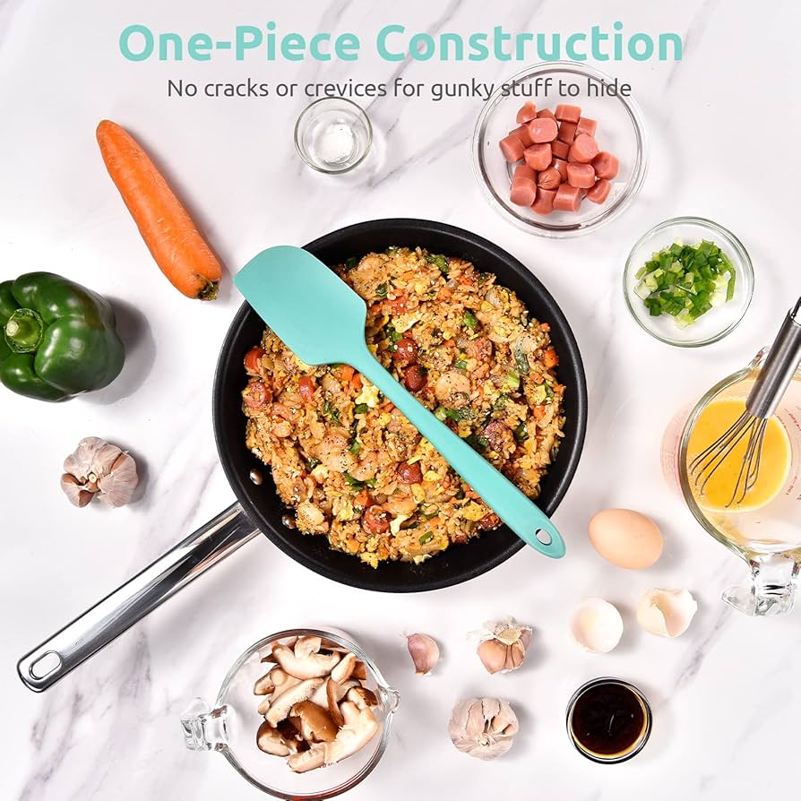 Heat Resistant Large Silicone Spatula 315°C Heat Proof Non-Stick Flexible Seamless Scraper