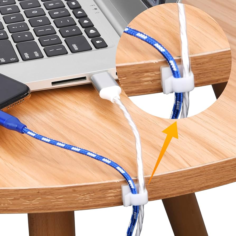 50 Pcs Self Adhesive Cable
Management Clips, Cable Organizers Sticky Wire Clips